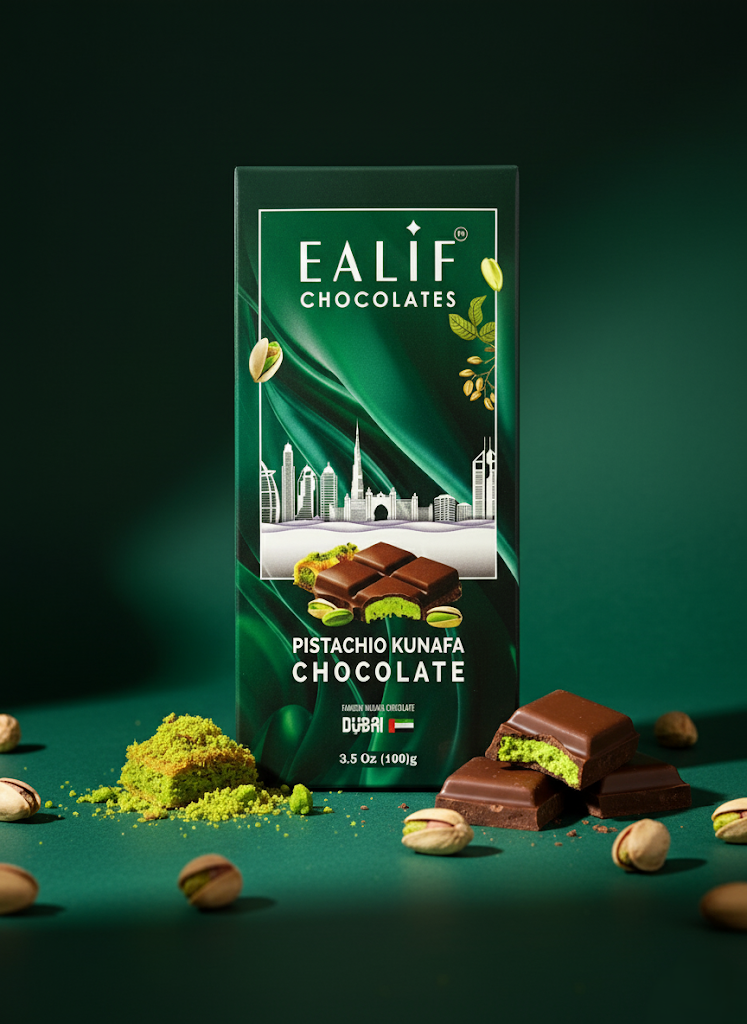 Pistachio Kunafa Chocolate