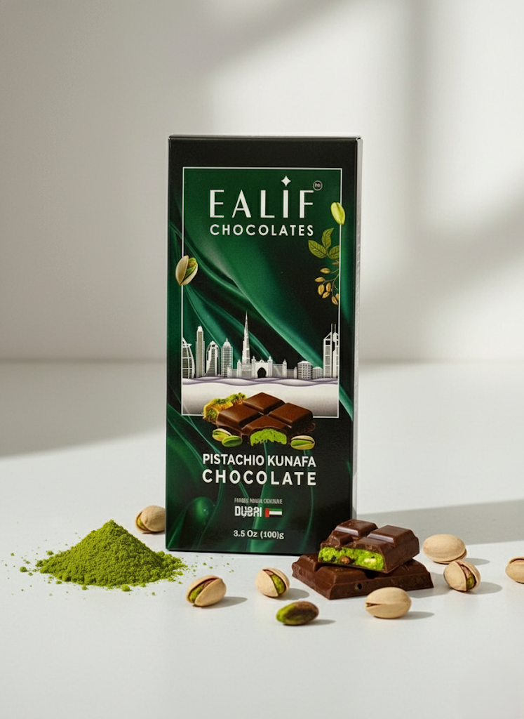 Pistachio Kunafa Chocolate