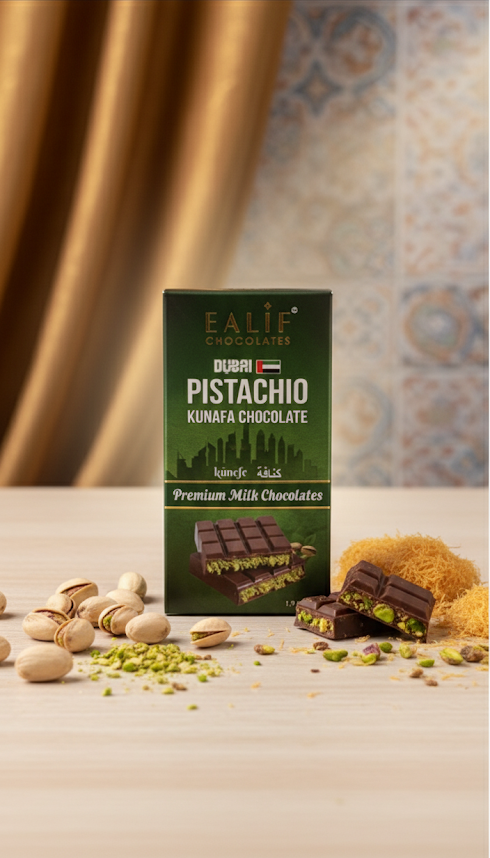 Pistachio Kunafa chocolate